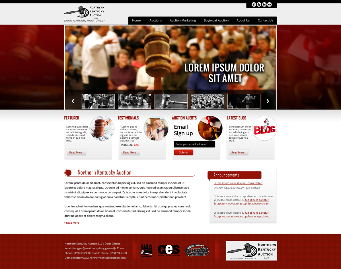 Design Wordpress par sonaldesign pour AuctionServices.com, Inc. | Design #4694091