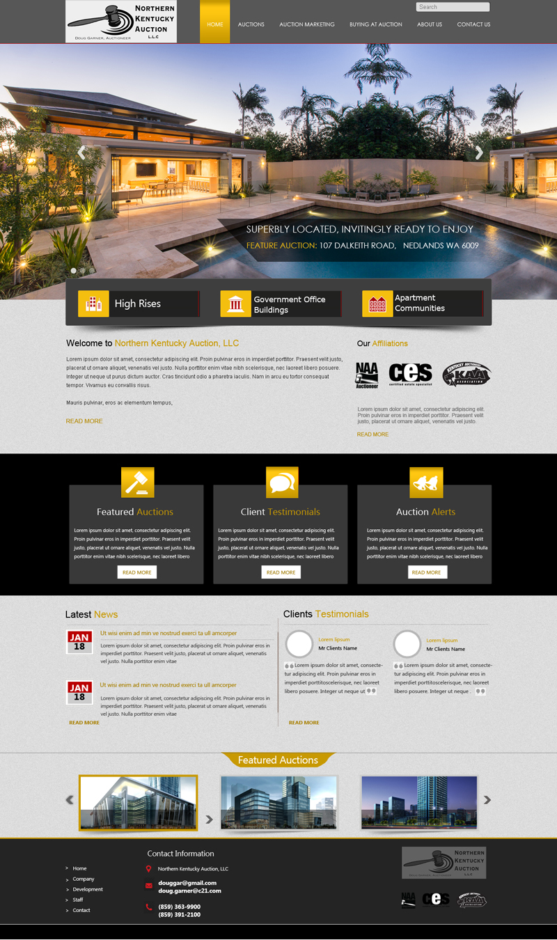 Design Wordpress par saroshdurrani pour AuctionServices.com, Inc. | Design #4712197