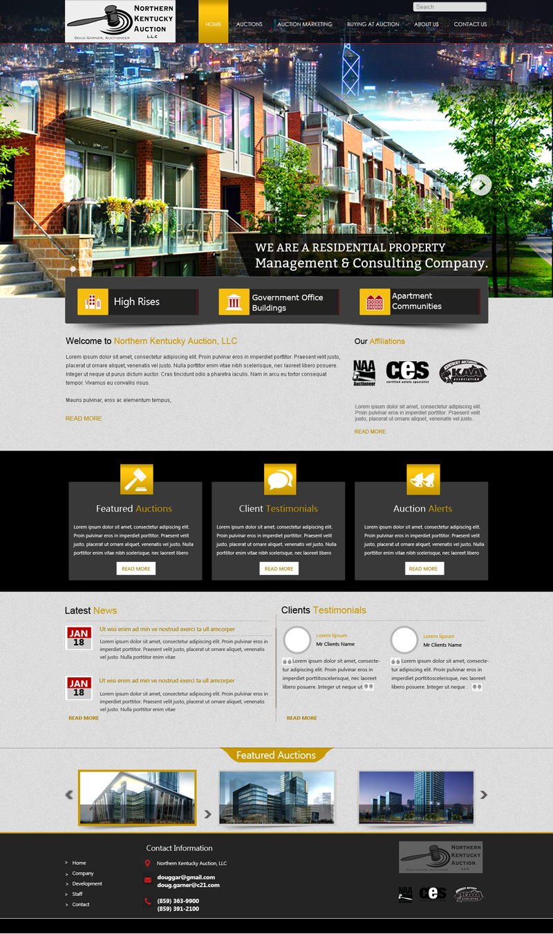Wordpress Design by saroshdurrani for AuctionServices.com, Inc. | Design #4712201