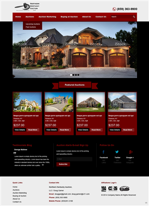 WordPress-Design von pb für AuctionServices.com, Inc. | Design: #4742809