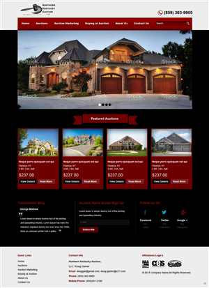 WordPress-Design von pb für AuctionServices.com, Inc. | Design: #4742811