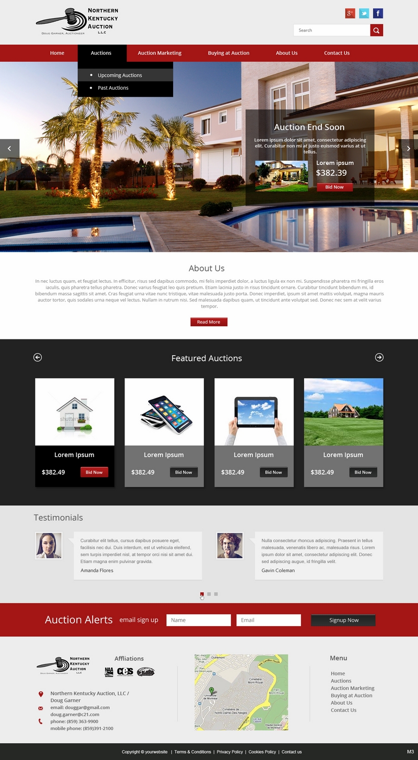 Wordpress Design by pb for AuctionServices.com, Inc. | Design #4742840