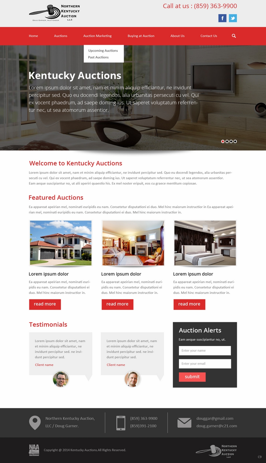 Wordpress Design by pb for AuctionServices.com, Inc. | Design #4742873
