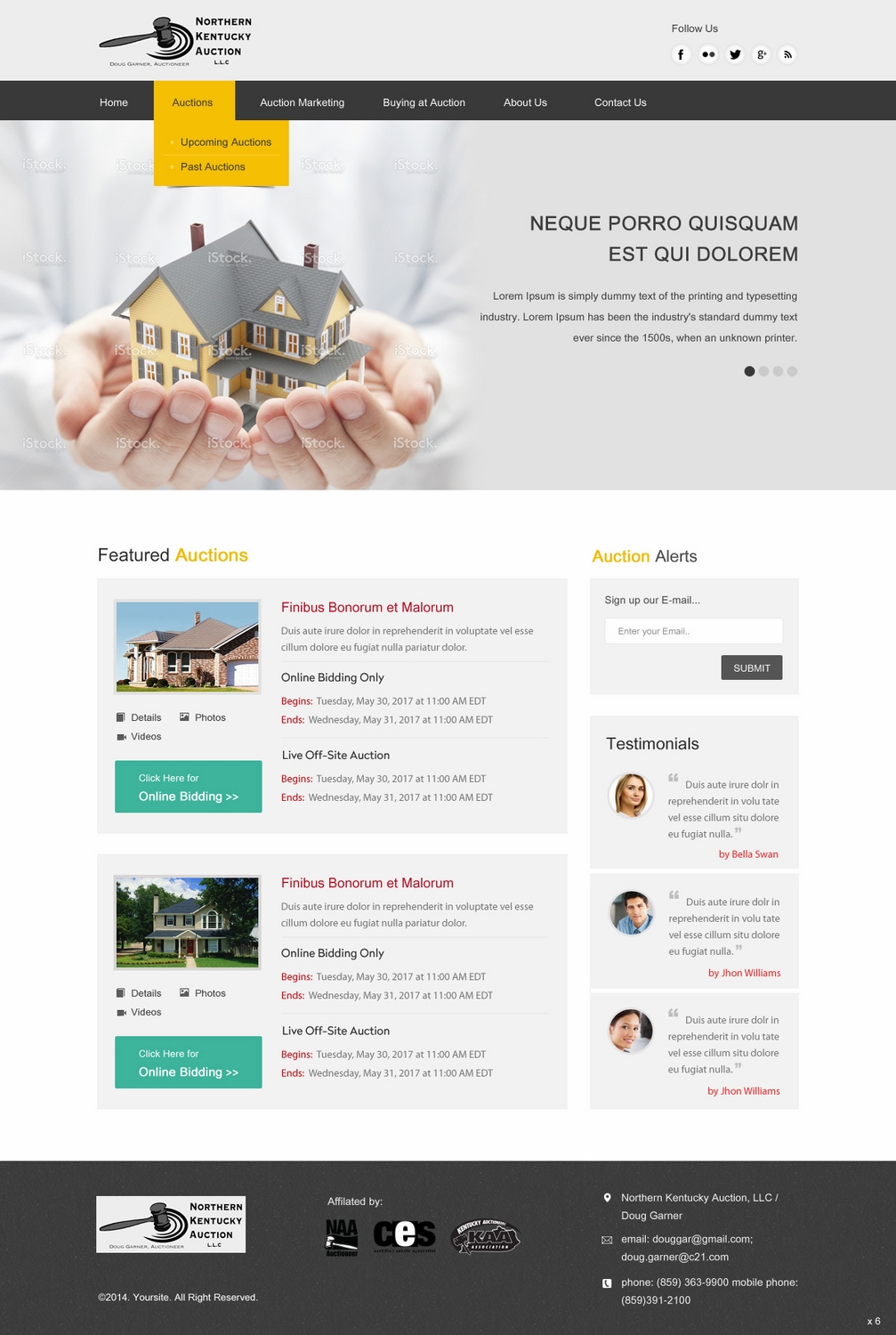 WordPress-Design von pb für AuctionServices.com, Inc. | Design #4769617