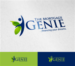 (Line 1) The Mortgage Genie (Line 2) Financing your Dreams | Logo Design by Monimonzy