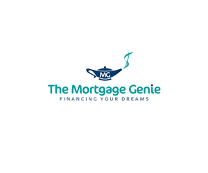 (Line 1) The Mortgage Genie (Line 2) Financing your Dreams | Logo Design by ElectricBill