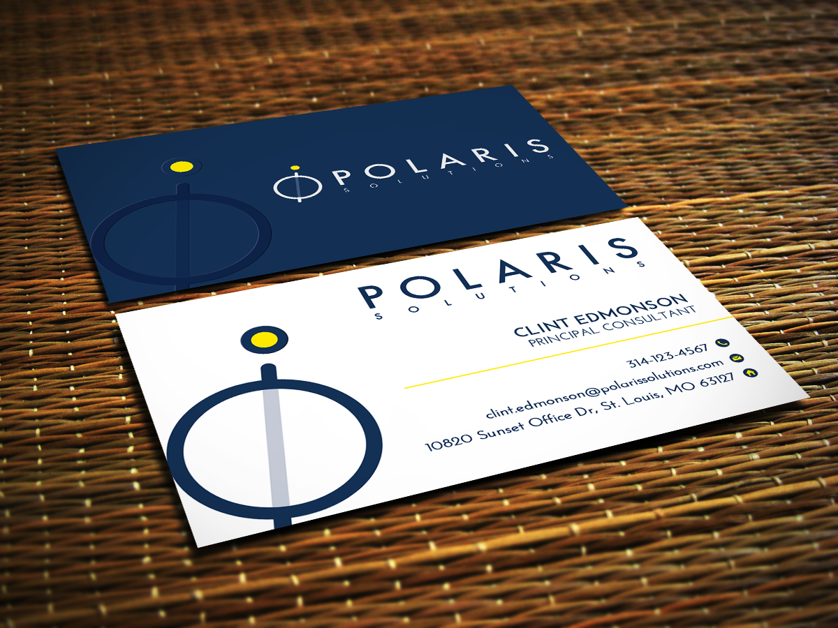 Visitenkarten-Design von Sajin für Polaris Solutions | Design #4742491