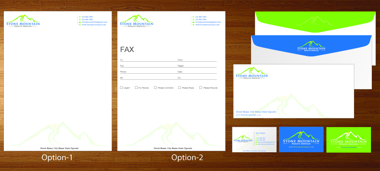 Diseño de Papelería por harmi_199 para Stone Mountain Health Services | Diseño #4746253