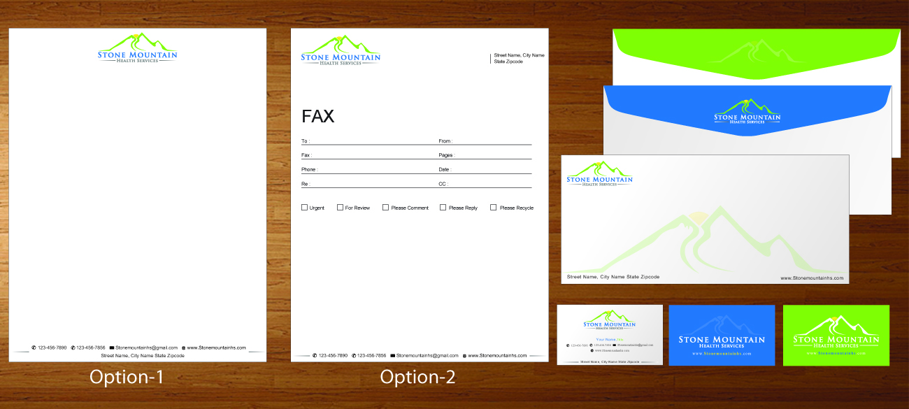 Diseño de Papelería por harmi_199 para Stone Mountain Health Services | Diseño #4746271