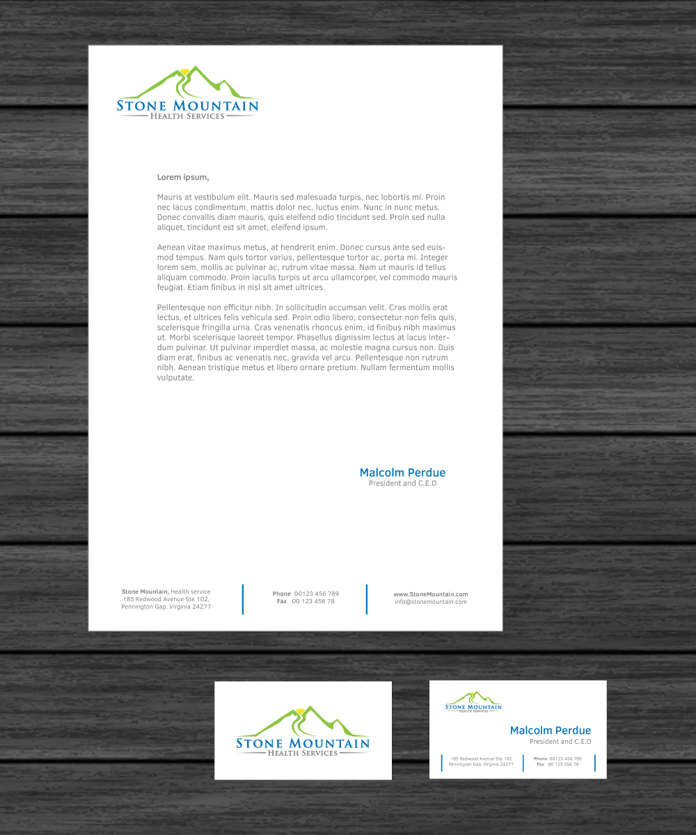 Design de Papeterie par Scarlett pour Stone Mountain Health Services | Design #4765269