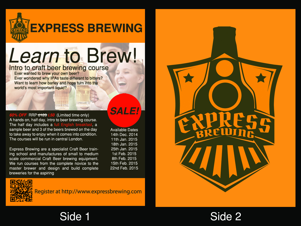 Flyer Design by Distant Design for Express Brewing | Design #4702155