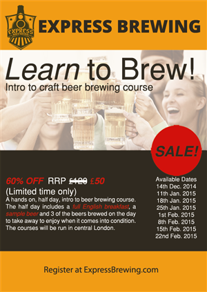 Flyer Design by Distant Design for Express Brewing | Design: #4709875