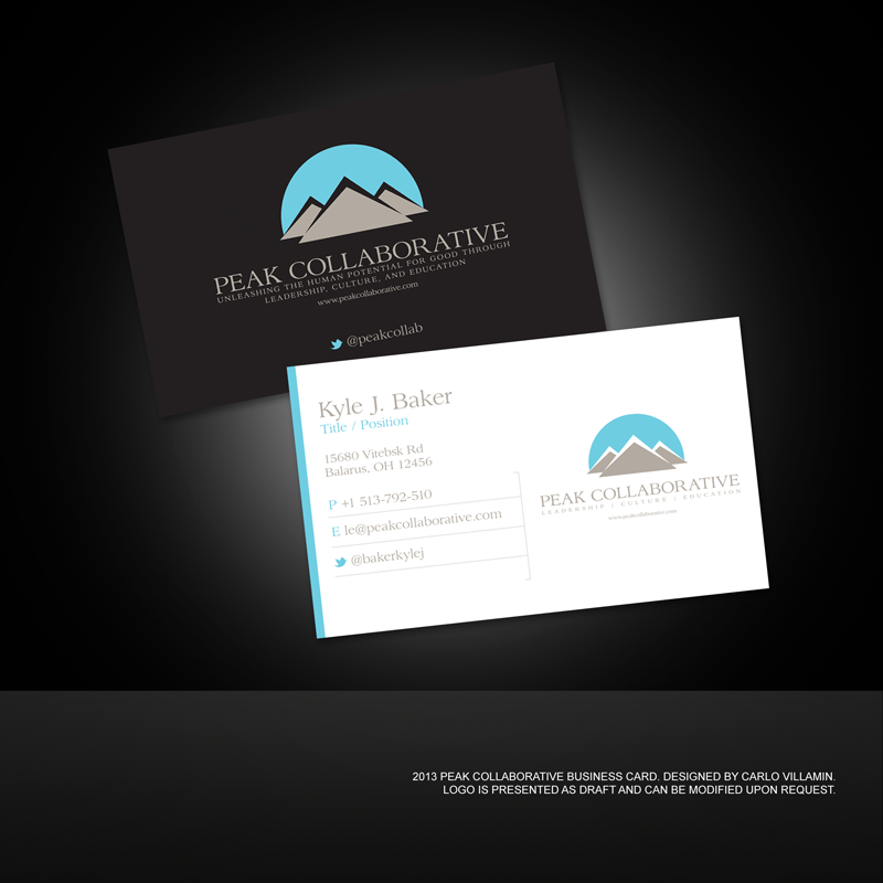 Business Card Design by carlomagno for Peak Collaborative | Design #1332690