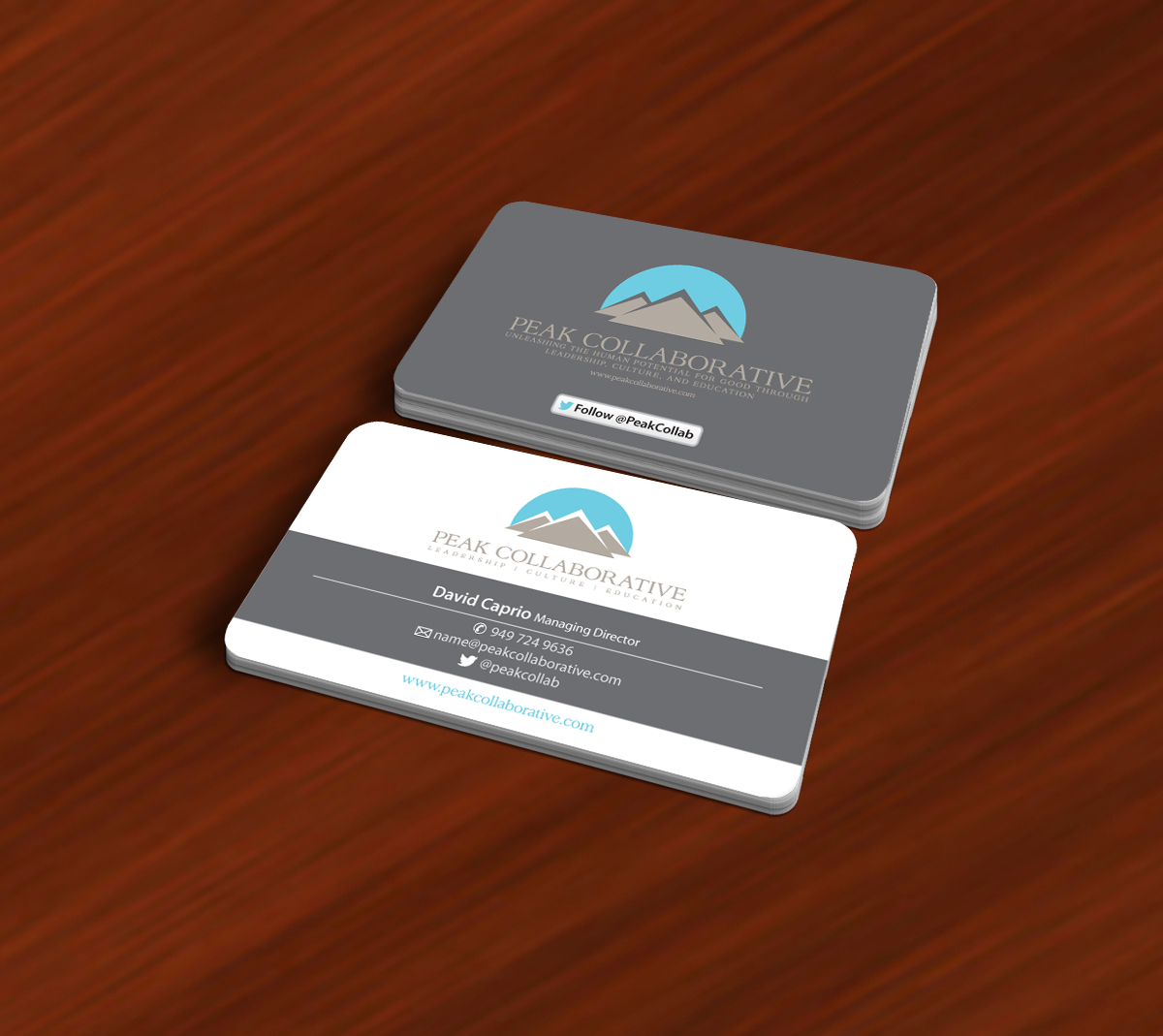 Diseño de Tarjeta de Presentación por asimali para Peak Collaborative | Diseño #1333633