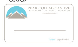 Diseño de Tarjeta de Presentación por Dezinergal para Peak Collaborative | Diseño: #1333414