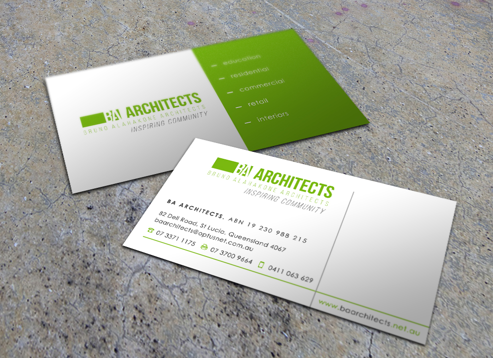 Business Card Design by Eggo May P for BA Architects | Design #4744574