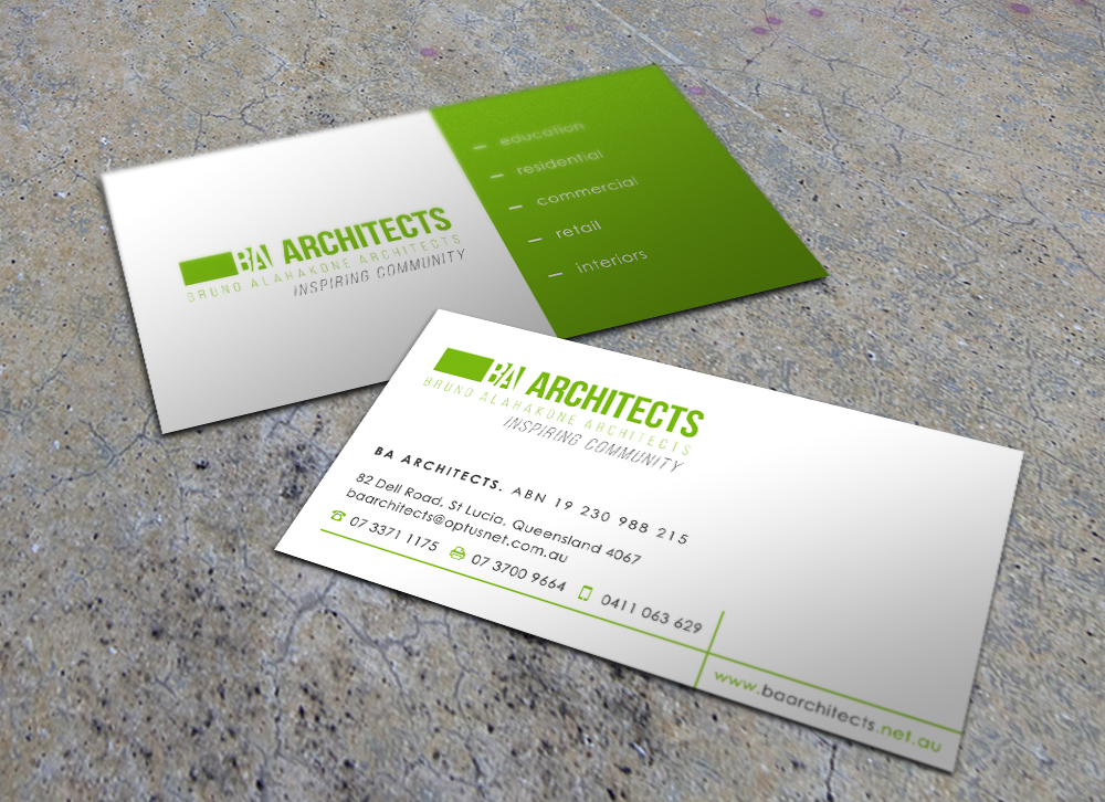 Design de Carte de Visite par Eggo May P pour BA Architects | Design #4744586