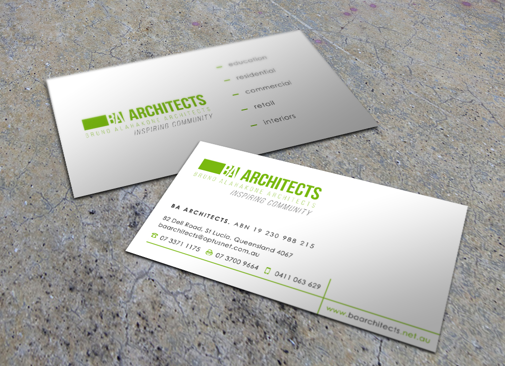 Business Card Design by Eggo May P for BA Architects | Design #4744590