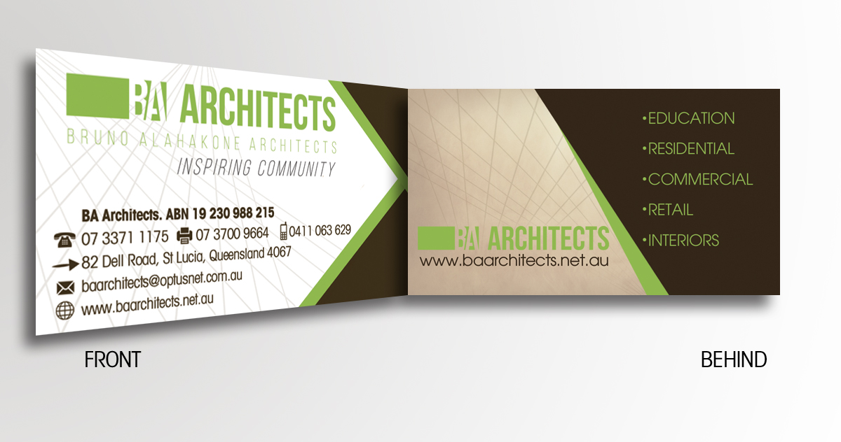 Diseño de Tarjeta de Presentación por moria13 para BA Architects | Diseño #4746460