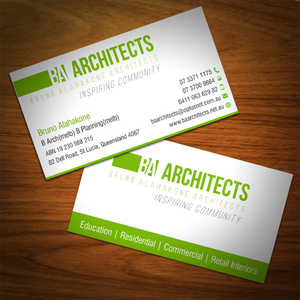 Diseño de Tarjeta de Presentación por Abikasirajan para BA Architects | Diseño: #4776739