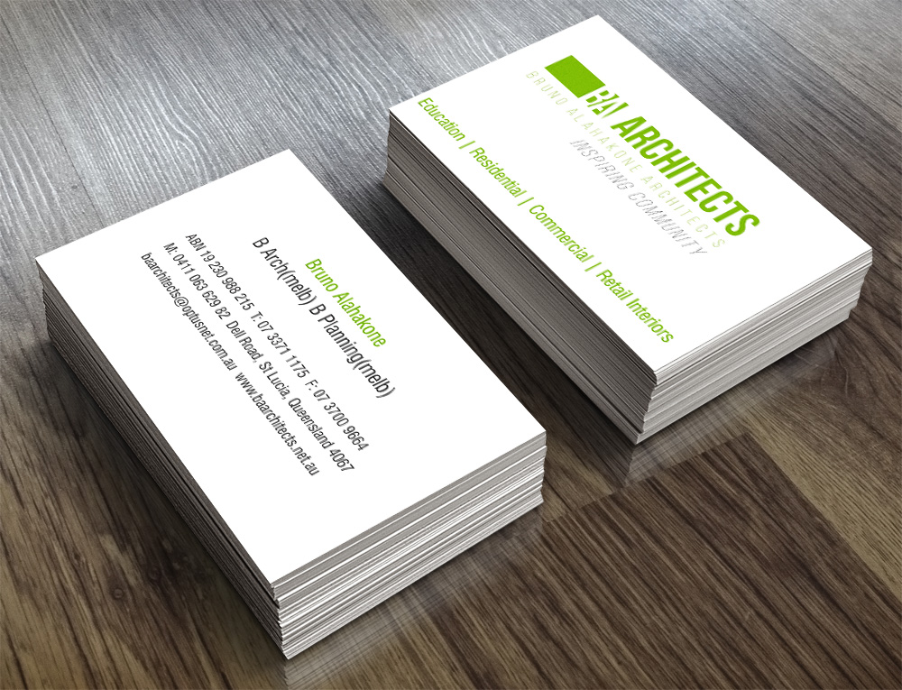 Business Card Design by Abikasirajan for BA Architects | Design #4776765