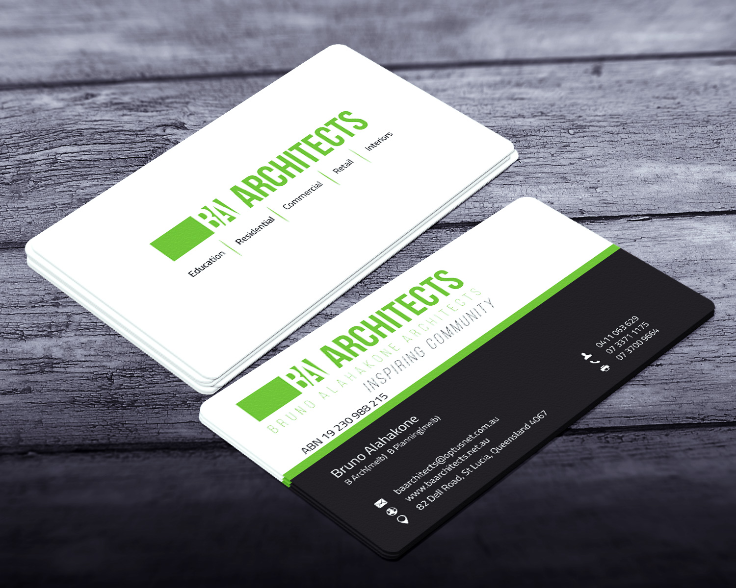 Diseño de Tarjeta de Presentación por Lanka Ama para BA Architects | Diseño #4743366