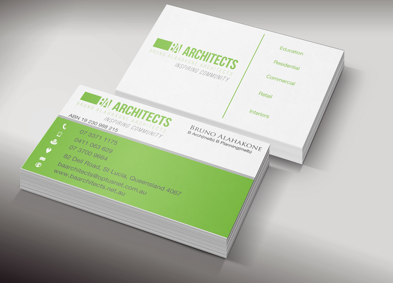 Diseño de Tarjeta de Presentación por Lanka Ama para BA Architects | Diseño #4743372