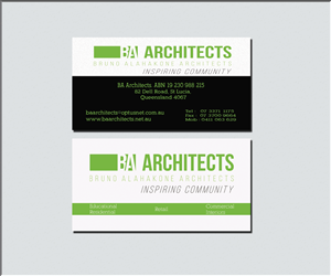 Diseño de Tarjeta de Presentación por JK18 para BA Architects | Diseño: #4755680