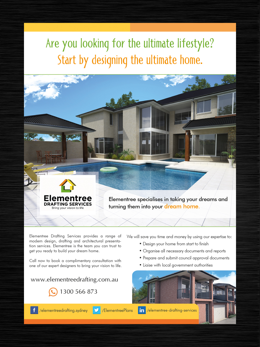 Advertisement Design by iartcreative for Elementree Drafting Services | Design #4710847