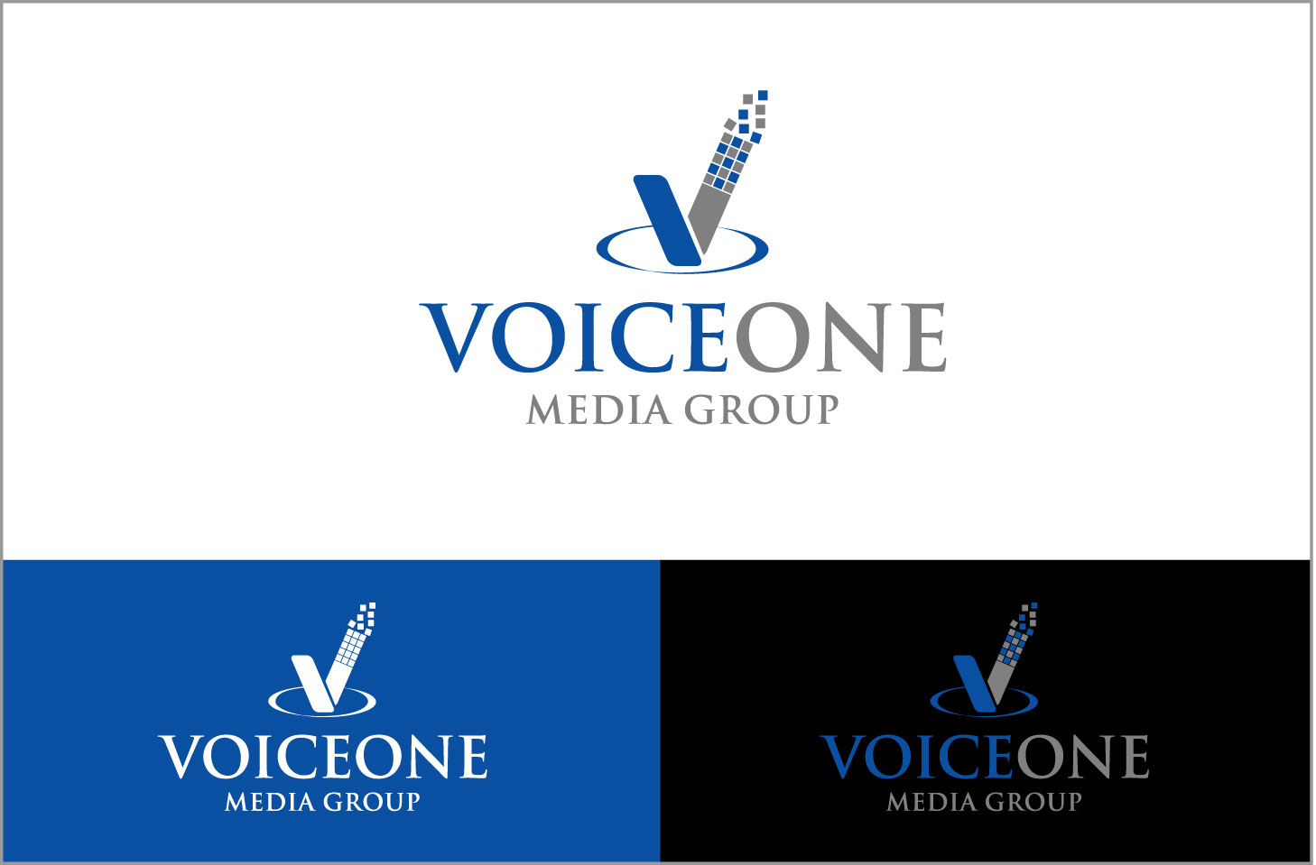 Logo Design by Bullseye Pixel for Voice One Media Group | Design #1587268