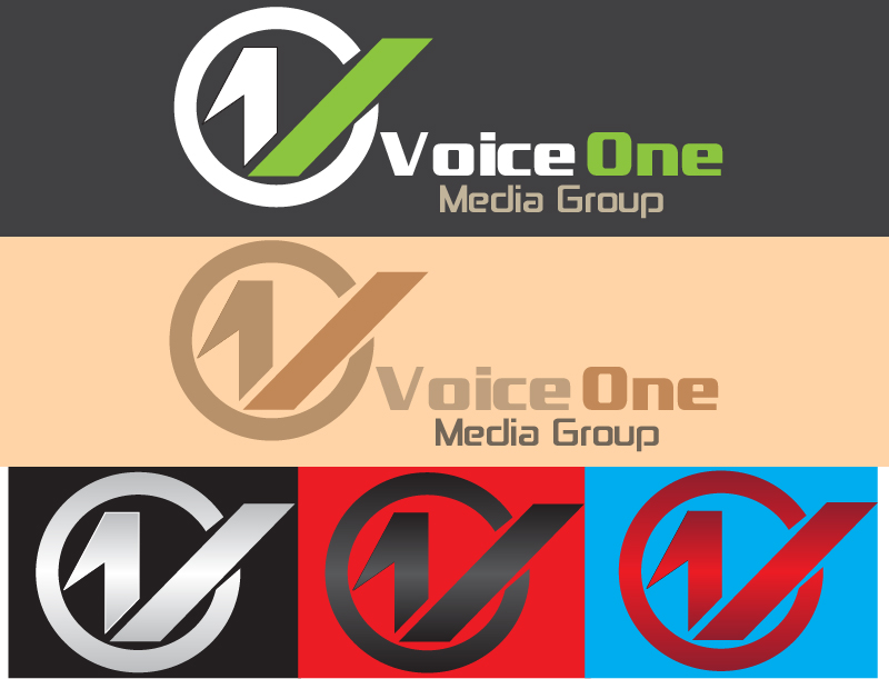 Diseño de Logo por Krow para Voice One Media Group | Diseño #1620274