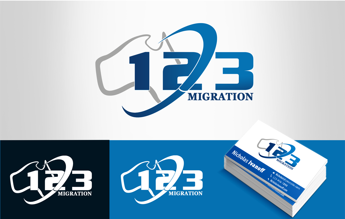 Logo Design by LOgo_M@niac for 123 Migration Pty Ltd | Design: #4736991