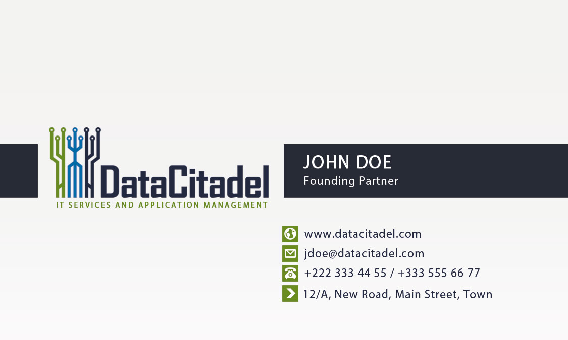 Business Card Design by albuscorvina for Data Citadel, LLC | Design #4779076