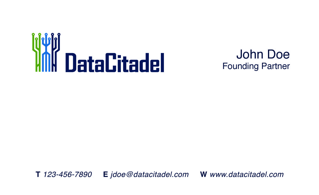 Diseño de Tarjeta de Presentación por MinYan para Data Citadel, LLC | Diseño #4778573