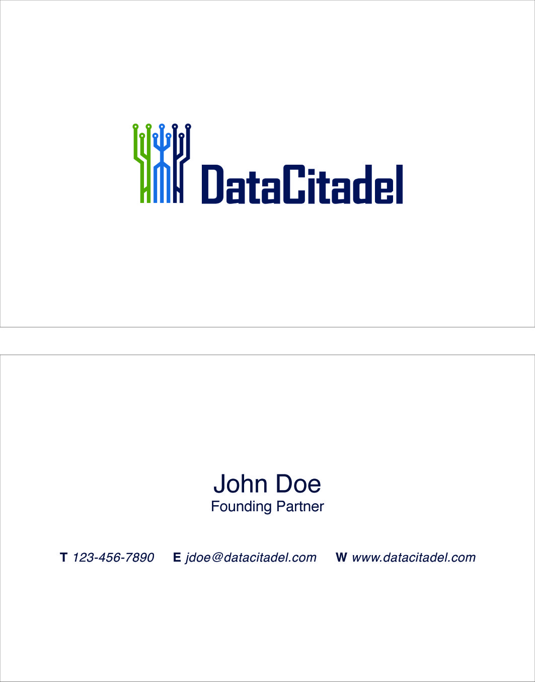 Diseño de Tarjeta de Presentación por MinYan para Data Citadel, LLC | Diseño #4778581