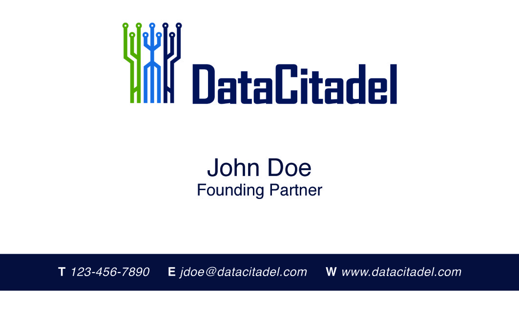 Business Card Design by MinYan for Data Citadel, LLC | Design #4785848