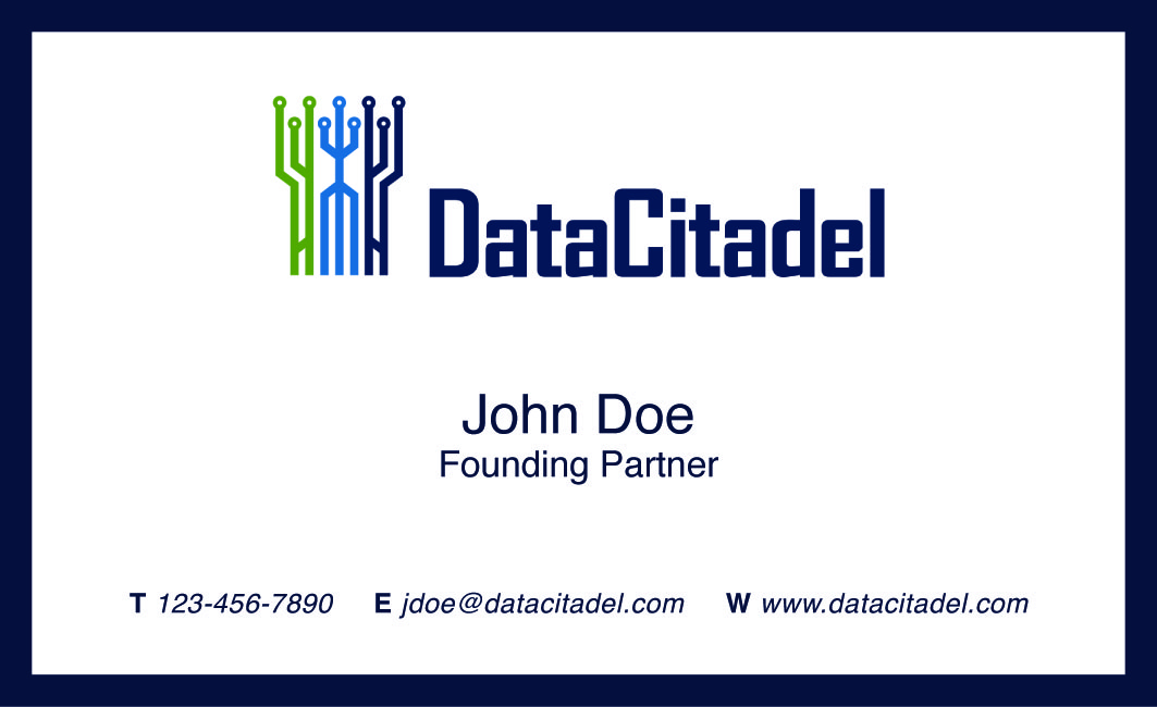 Business Card Design by MinYan for Data Citadel, LLC | Design #4785854