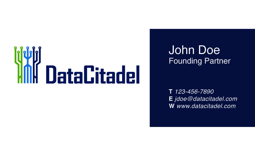 Business Card Design by MinYan for Data Citadel, LLC | Design #4785873