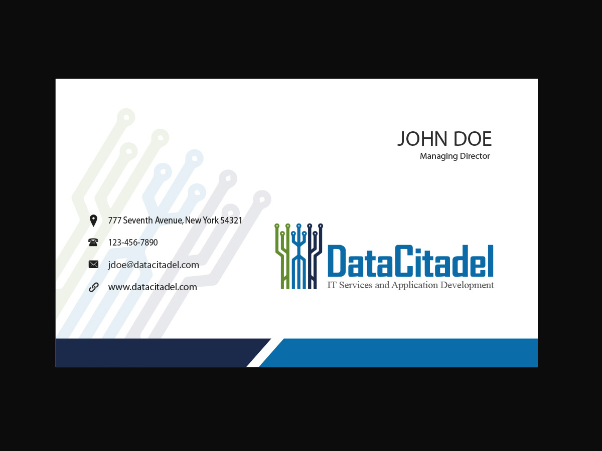 Business Card Design by snowymasterdesigns for Data Citadel, LLC | Design #4779235