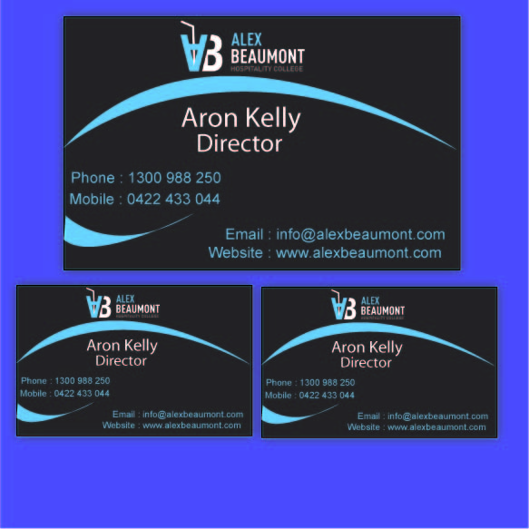 Business Card Design by Jahangir-Jk for Alex Beaumont Hospitality College | Design #1431593