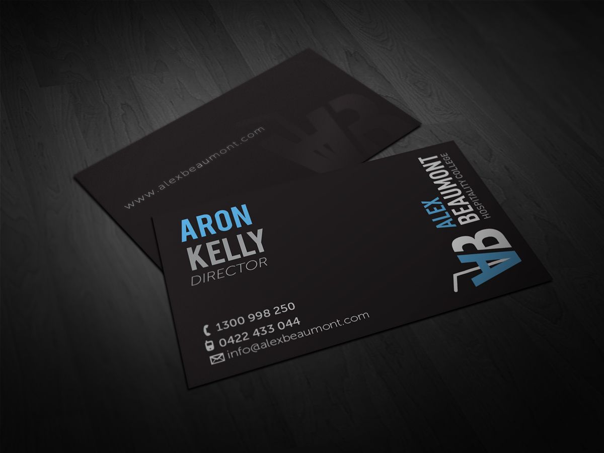 Diseño de Tarjeta de Presentación por CultiCreative para Alex Beaumont Hospitality College | Diseño #1414410