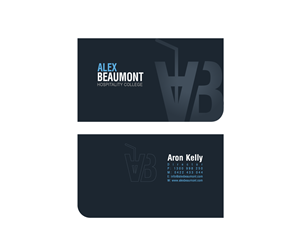 Business Card Design by GliderGraphx for Alex Beaumont Hospitality College | Design: #1337533