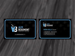 Business Card Design by diRtY.EMM for Alex Beaumont Hospitality College | Design: #1337996