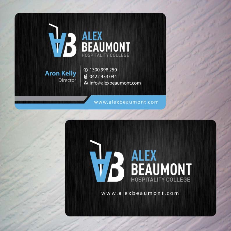 Visitenkarten-Design von Sbss für Alex Beaumont Hospitality College | Design #1337667