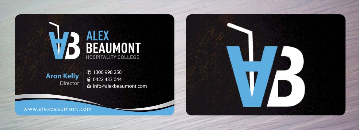Business Card Design by Sbss for Alex Beaumont Hospitality College | Design #1337668