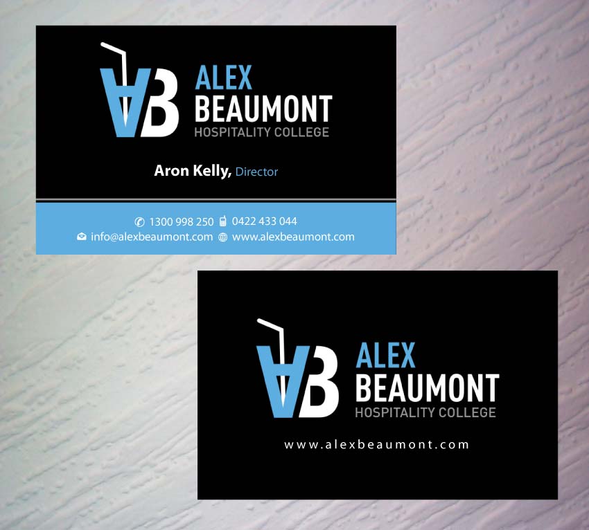 Diseño de Tarjeta de Presentación por Sbss para Alex Beaumont Hospitality College | Diseño #1337674