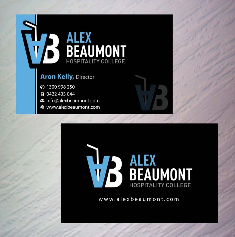 Visitenkarten-Design von Sbss für Alex Beaumont Hospitality College | Design #1337678