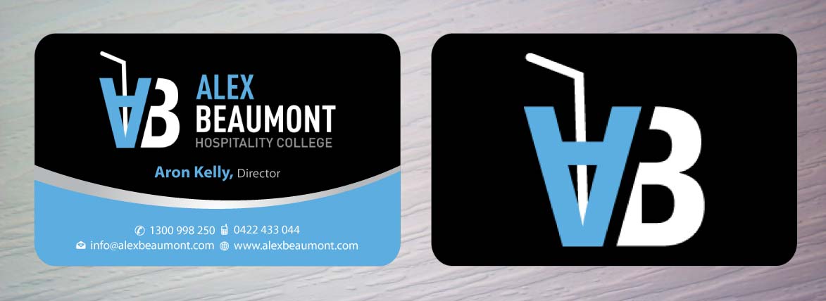 Business Card Design by Sbss for Alex Beaumont Hospitality College | Design #1337685