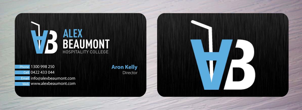 Business Card Design by Sbss for Alex Beaumont Hospitality College | Design #1337689