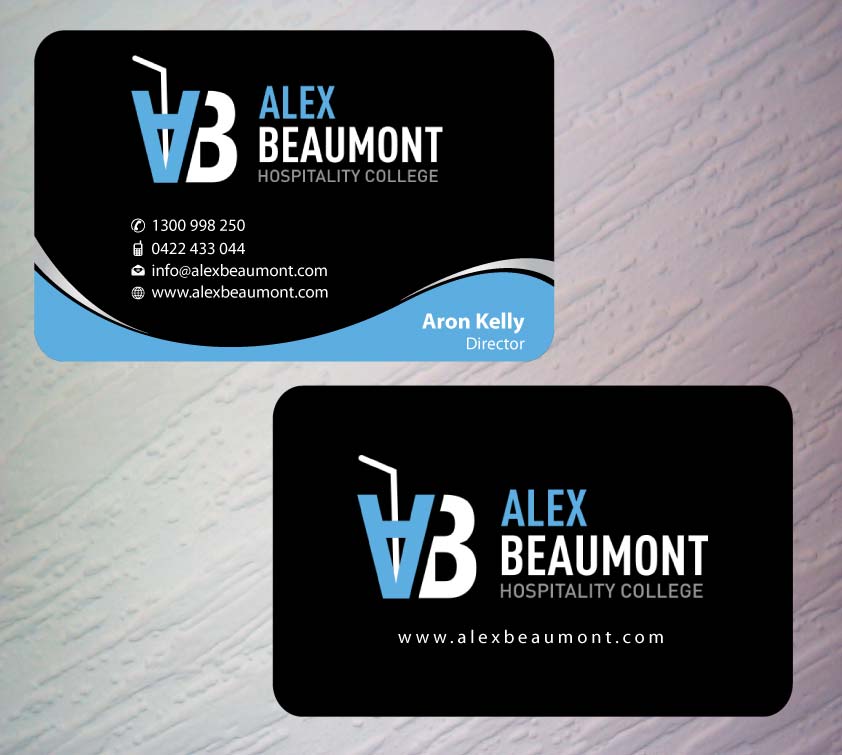 Visitenkarten-Design von Sbss für Alex Beaumont Hospitality College | Design #1337690